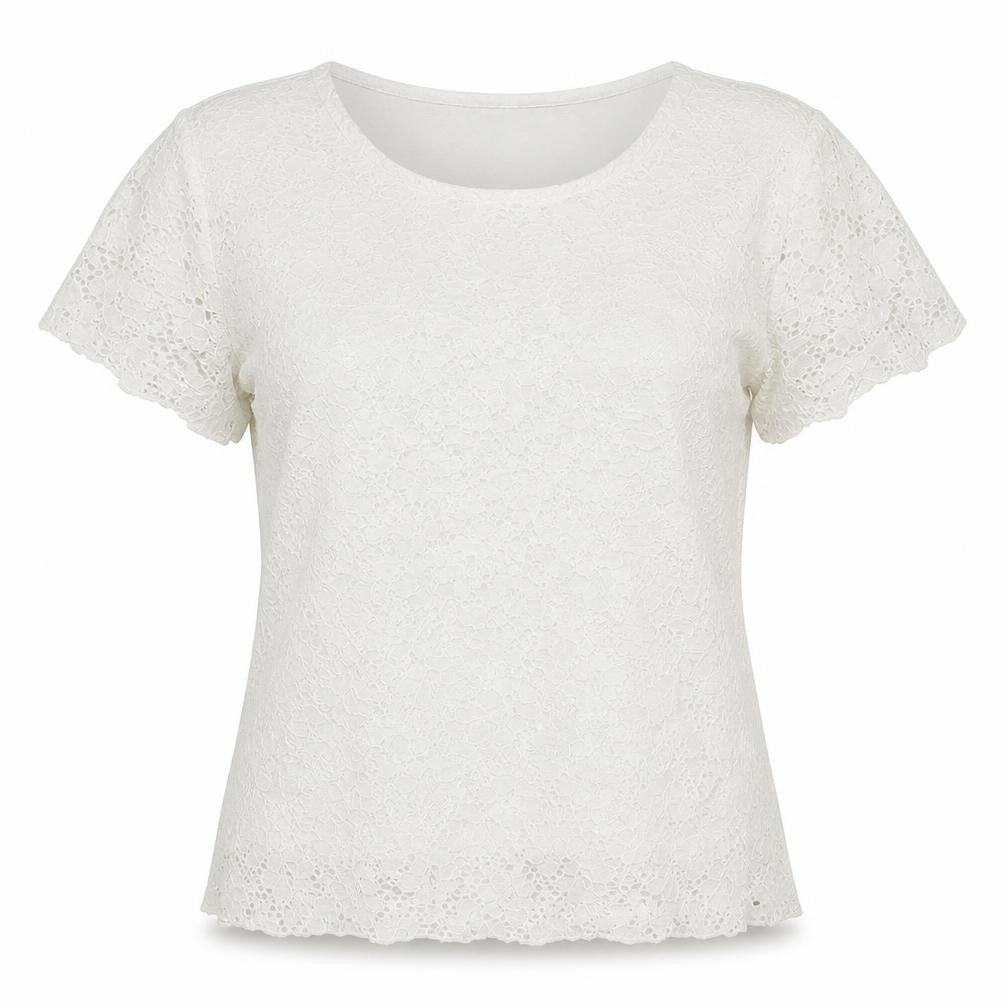 Brittany Black Womens White Floral  Basic Blouse Size S
