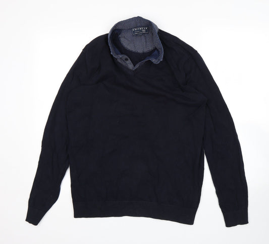 Preloved F&F Mens Blue   Pullover Sweatshirt Size L - Front