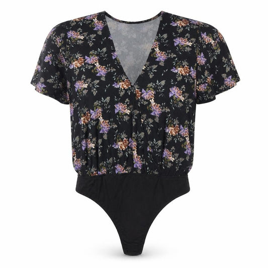 In the Style Womens Multicoloured Floral  Bodysuit One-Piece Size 10
