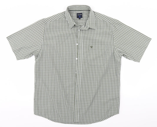 Pringle Womens Orange Plaid  Basic Button-Up Size L