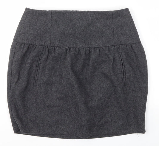 Warehouse Womens Grey   Straight & Pencil Skirt Size 10