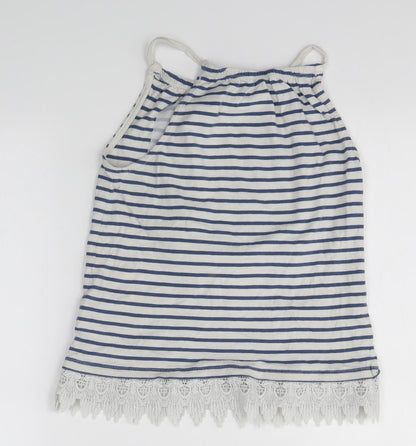Preloved Matalan Girls Multicoloured Striped  Camisole Blouse Size 9 Years - Back
