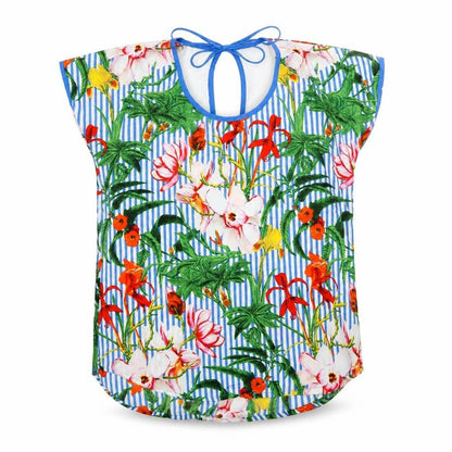 Pep&Co Womens Multicoloured Floral  Basic Blouse Size 10  - Striped & Floral Print