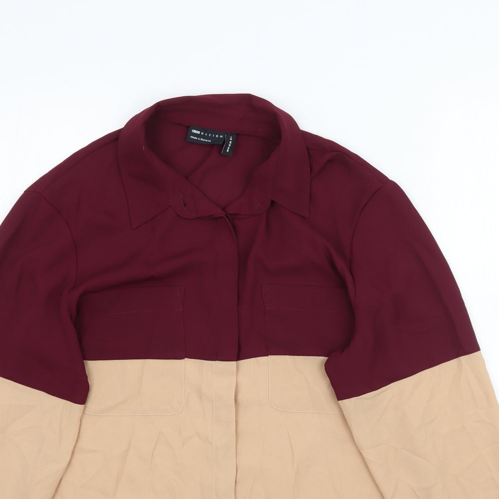 ASOS Womens Multicoloured   Basic Button-Up Size 10