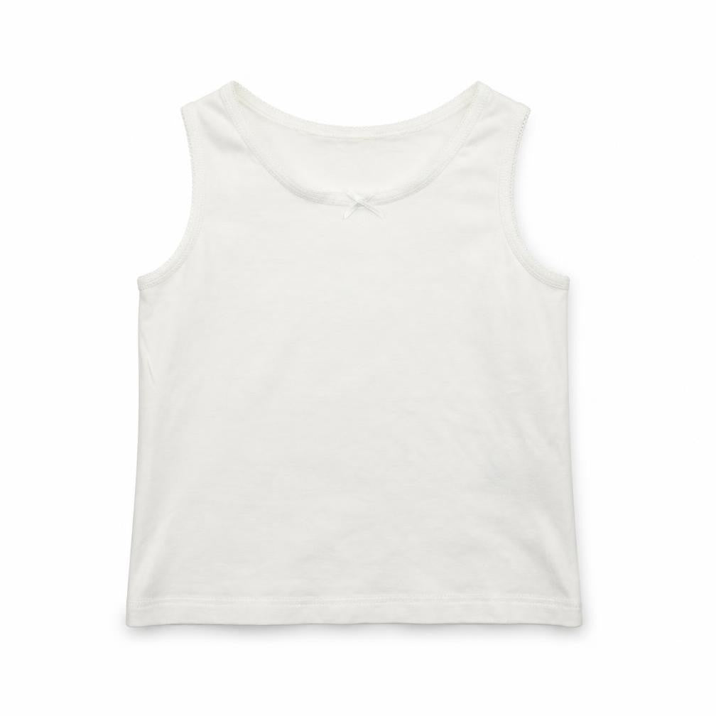 Nutmeg Girls White   Basic Tank Size 4-5 Years  - Vest