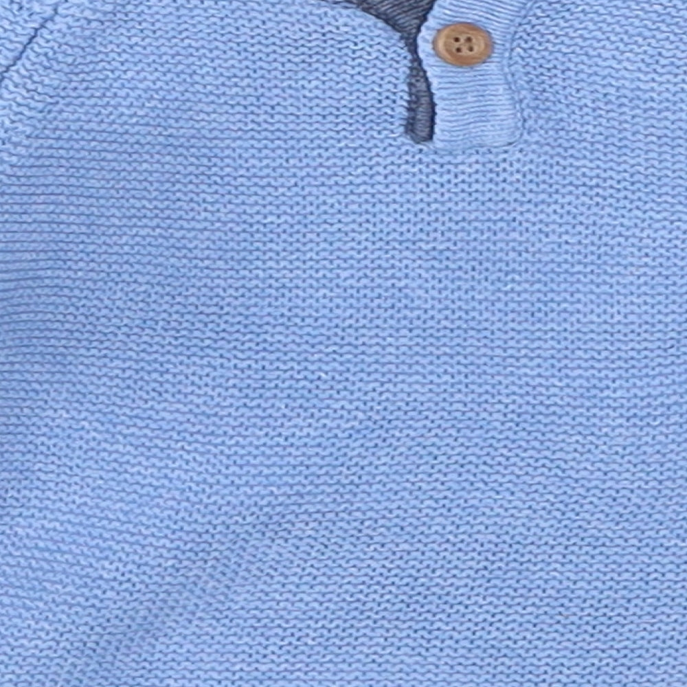 NEXT Boys Blue  Knit Pullover Jumper Size 3-6 Months  - Car