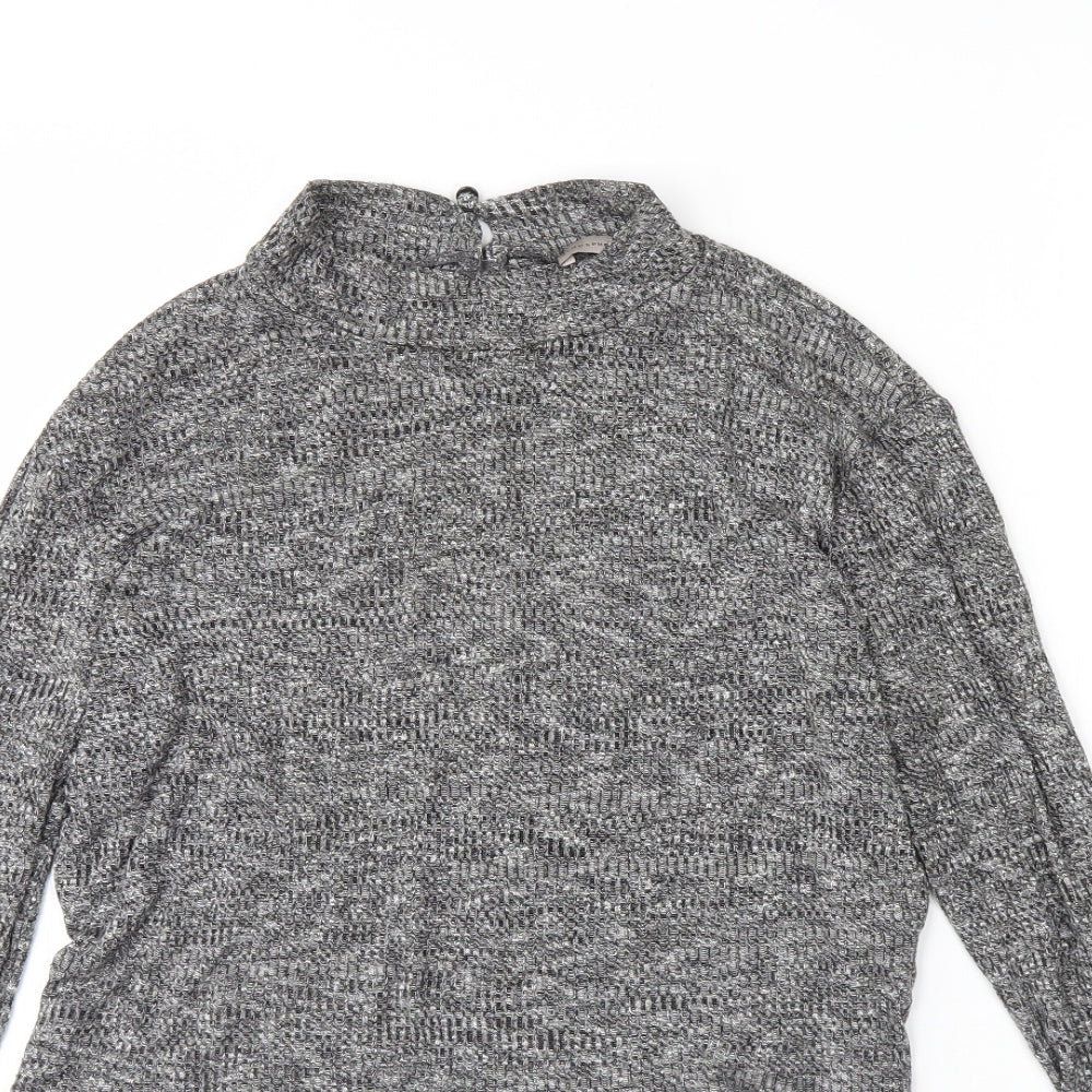 Atmosphere Womens Grey Herringbone  Basic Blouse Size 14