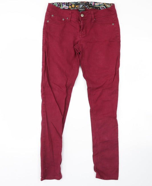 Domaine Womens Pink  Denim Skinny Jeans Size S L29 in