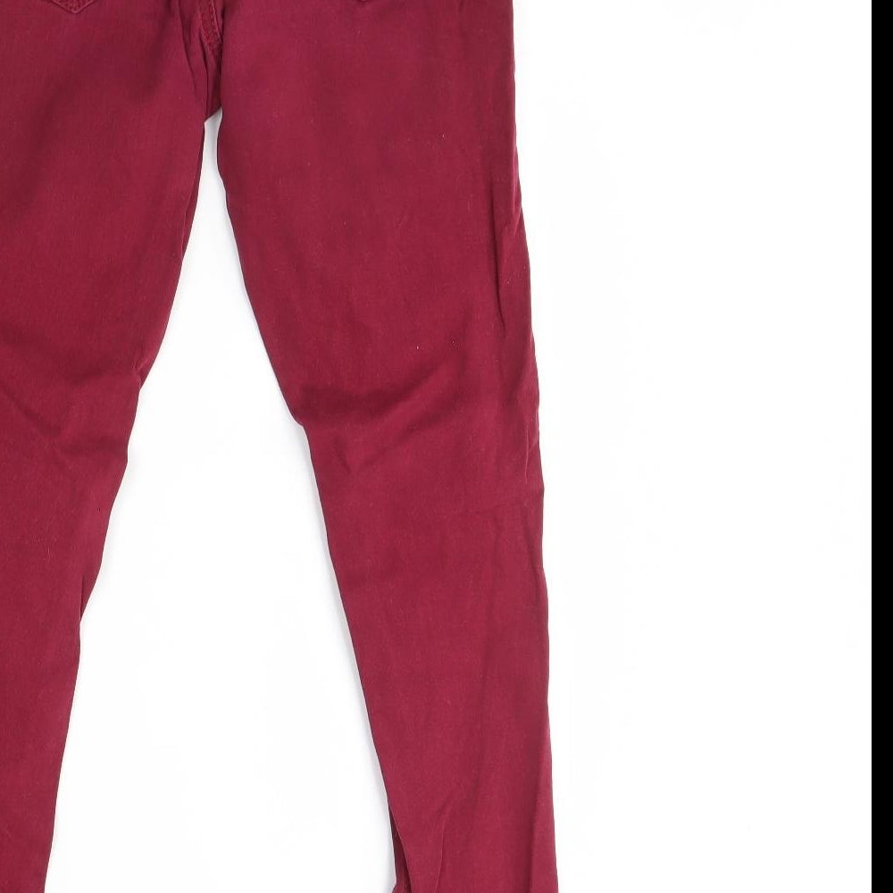 Domaine Womens Pink  Denim Skinny Jeans Size S L29 in