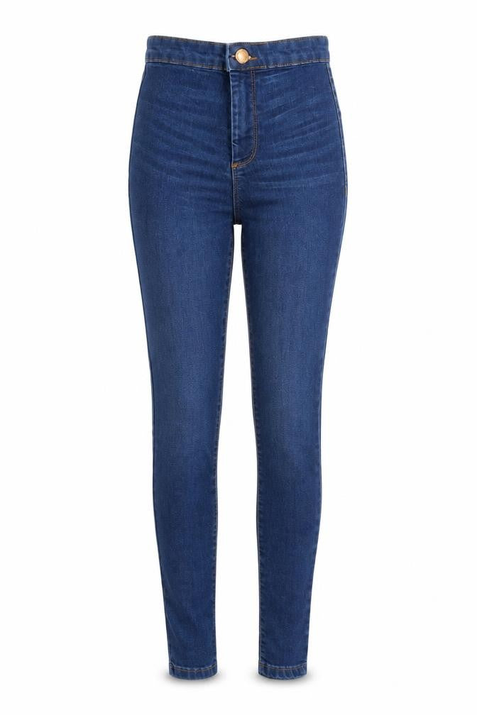 Miss Selfridge Womens Blue  Denim Skinny Jeans Size 4 L28 in
