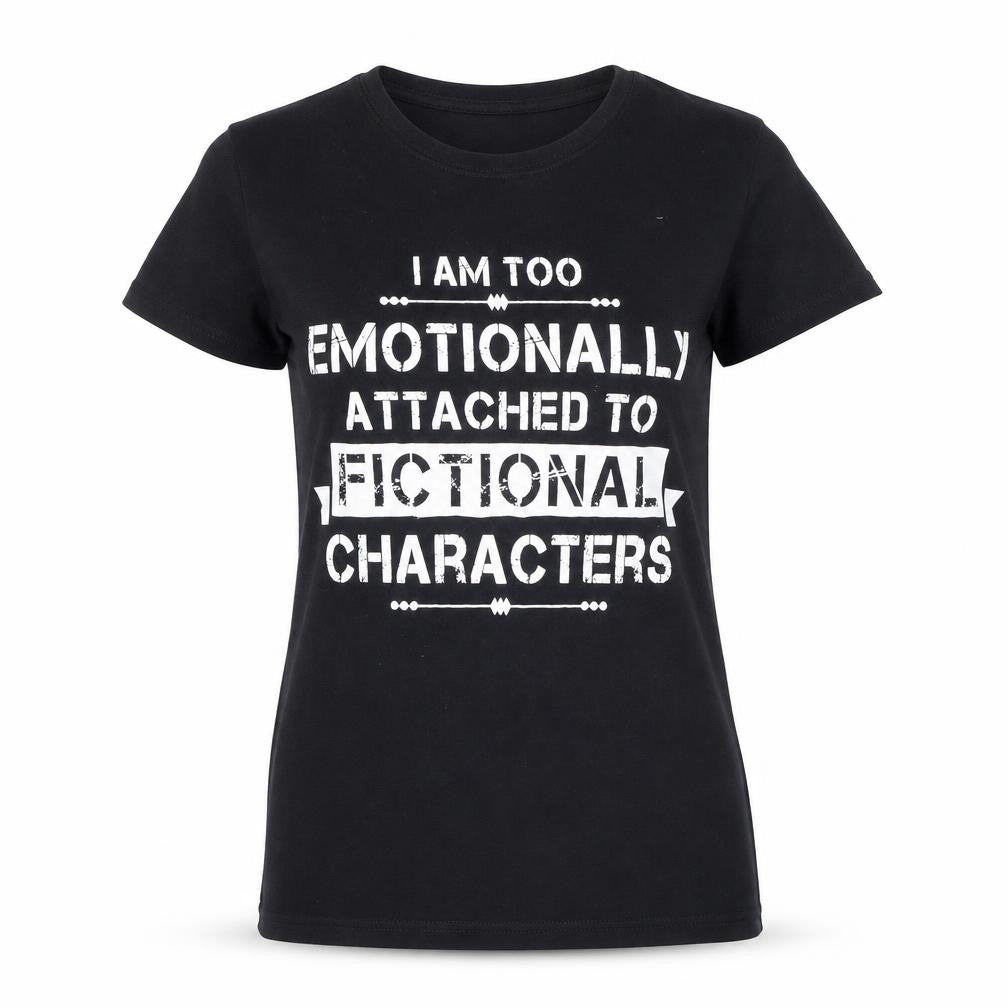 6tn Womens Black   Basic T-Shirt Size S  - Fictional characters
