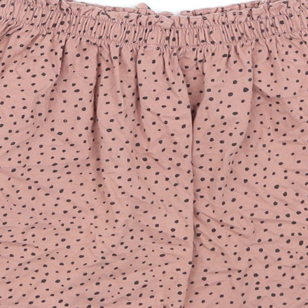 H&M Girls Pink Polka Dot  Skater Skirt Size 2-3 Years