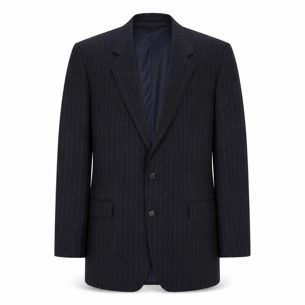 Burton Mens Blue Striped  Jacket Suit Jacket Size M