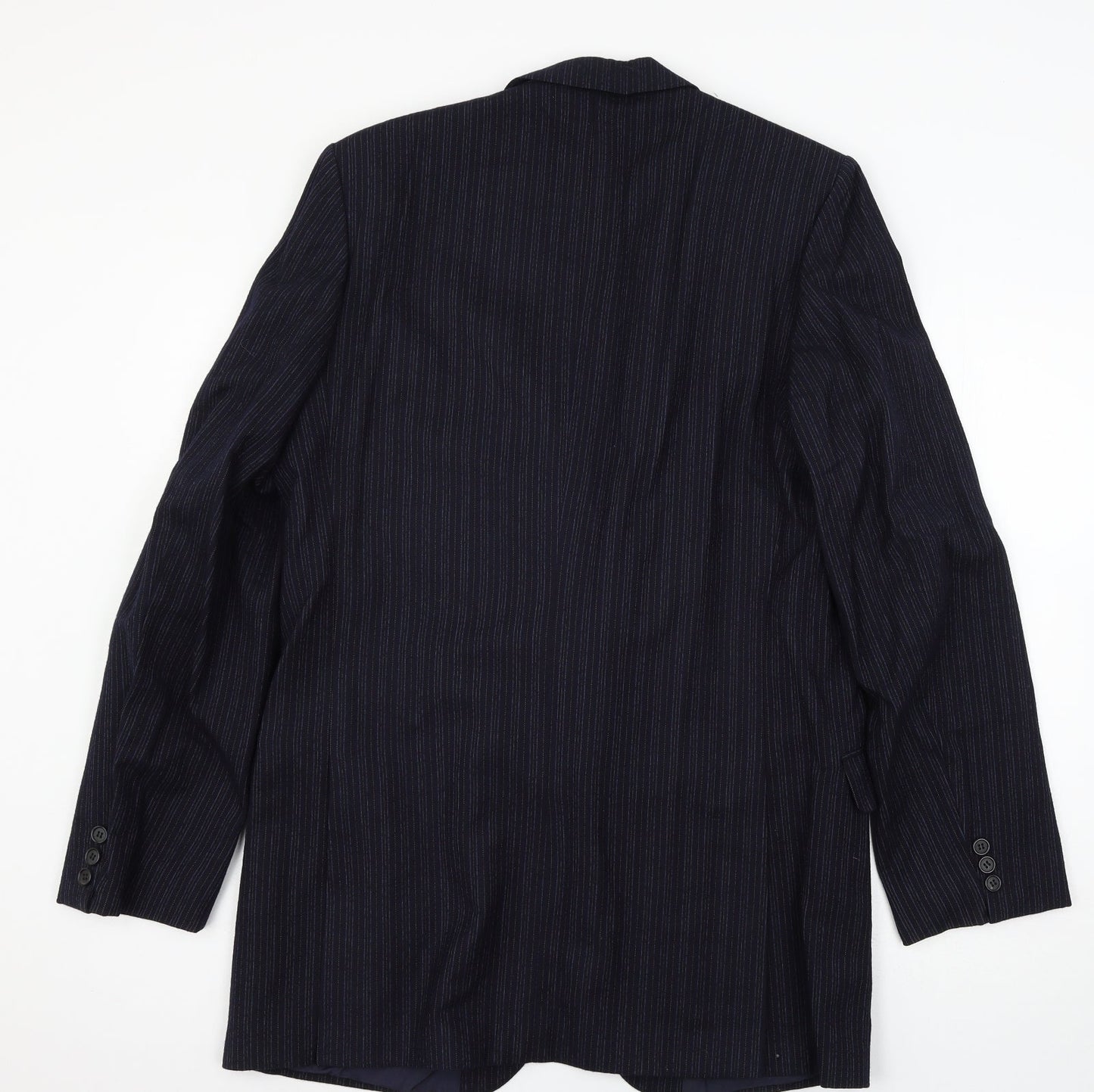 Burton Mens Blue Striped  Jacket Suit Jacket Size M