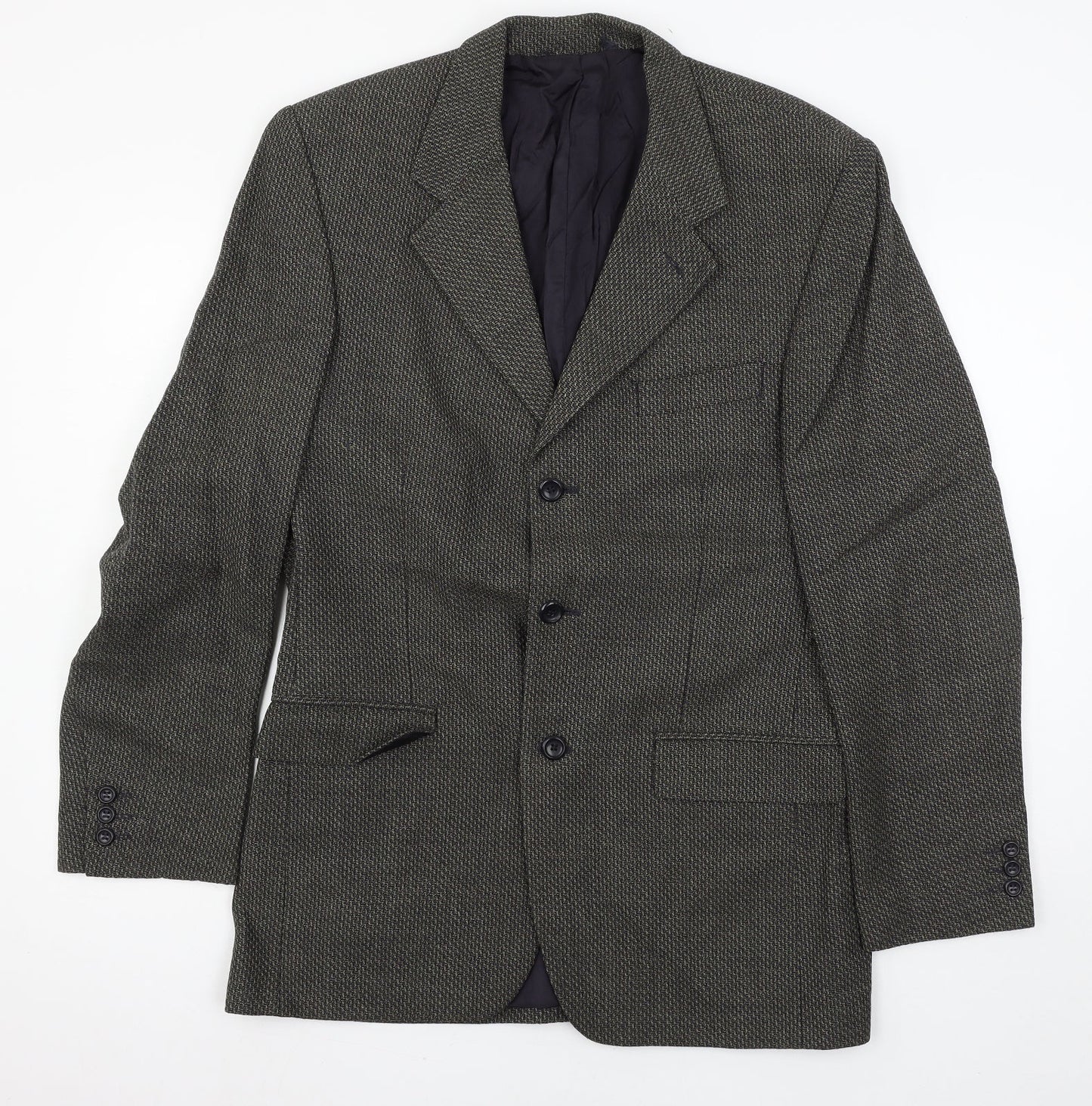 Scott International Mens Brown Geometric  Jacket Suit Jacket Size L