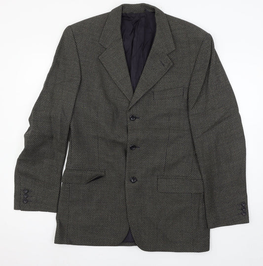 Scott International Mens Brown Geometric  Jacket Suit Jacket Size L