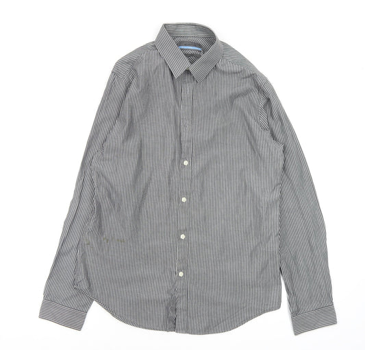 Burton Mens Multicoloured Striped   Button-Up Size M