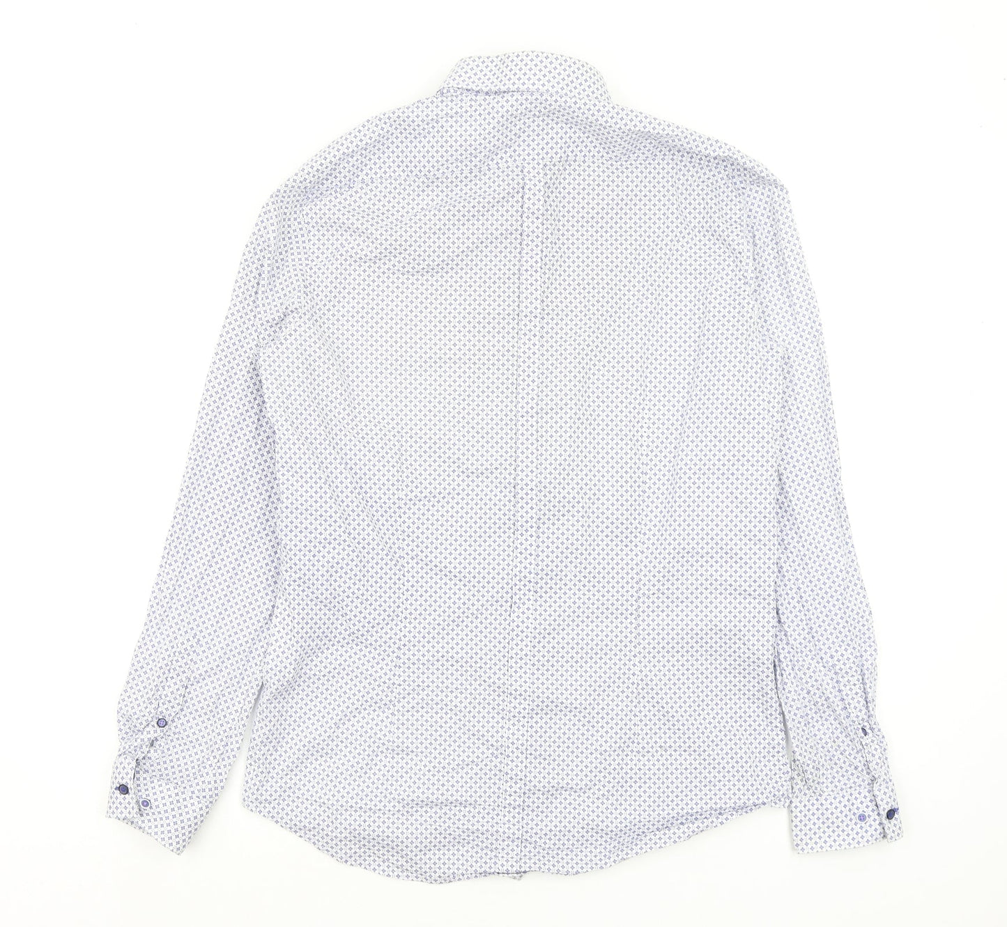 Politix Mens Multicoloured Geometric   Button-Up Size L