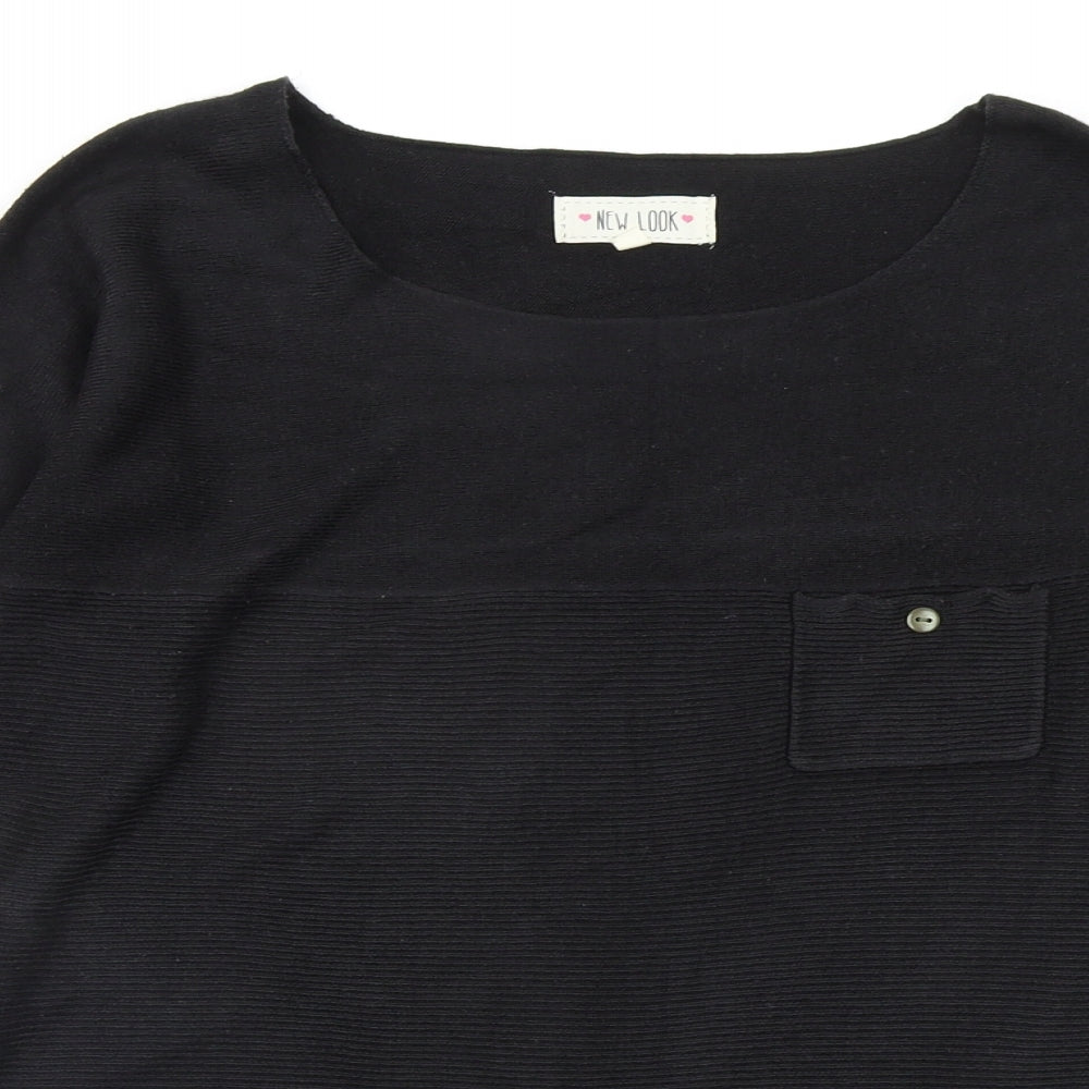 New Look Womens Black   Pullover Jumper Size M