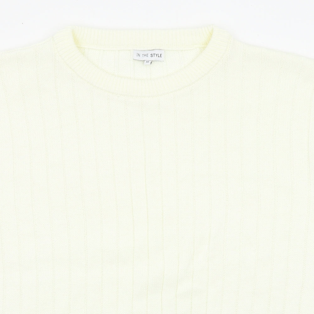 In the Style Womens White   Pullover Jumper Size 14