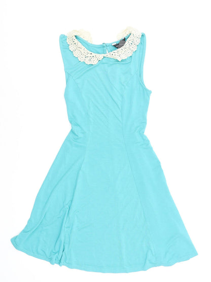 New Look Womens Blue   Fit & Flare  Size 8
