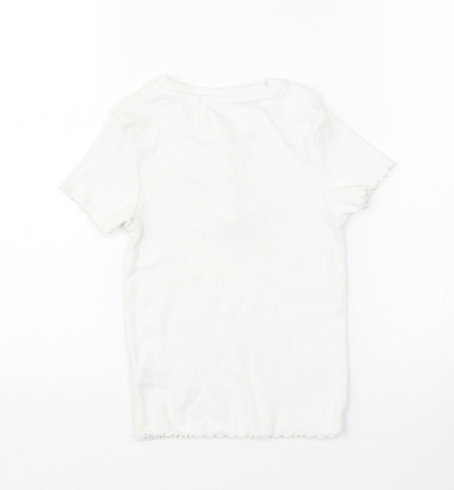 NEXT Girls White   Basic T-Shirt Size 6 Years