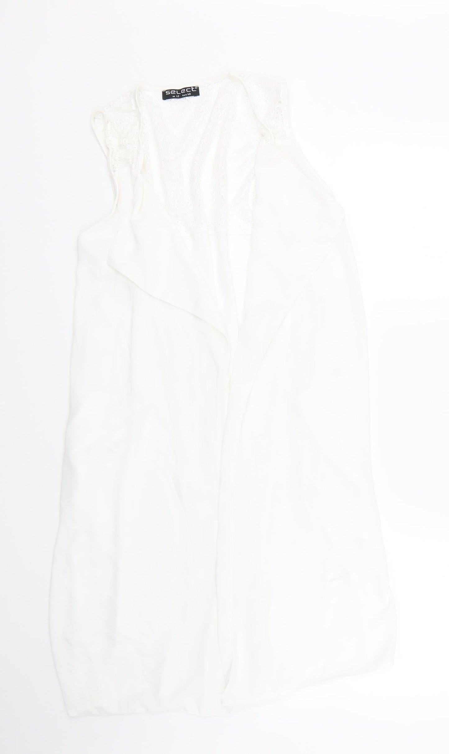 Select Womens White   Kimono Blouse Size 12
