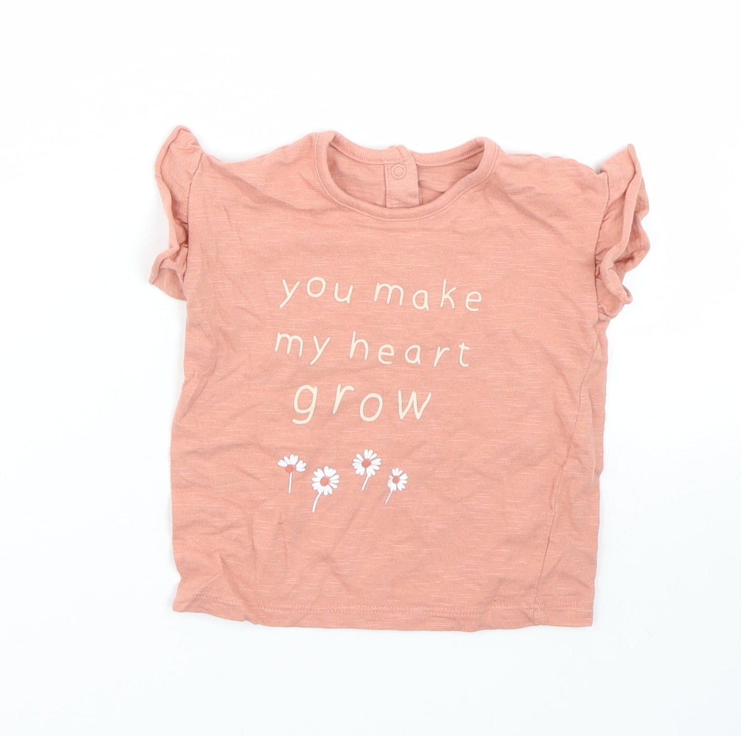 George Girls Pink   Basic T-Shirt Size 6-9 Months