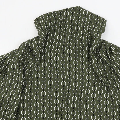 Primark Womens Green Geometric  Basic Blouse Size 10