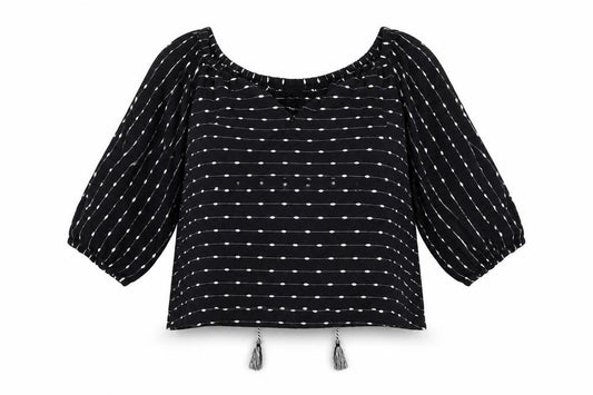 F&F  Womens Black Striped  Basic Blouse Size 10
