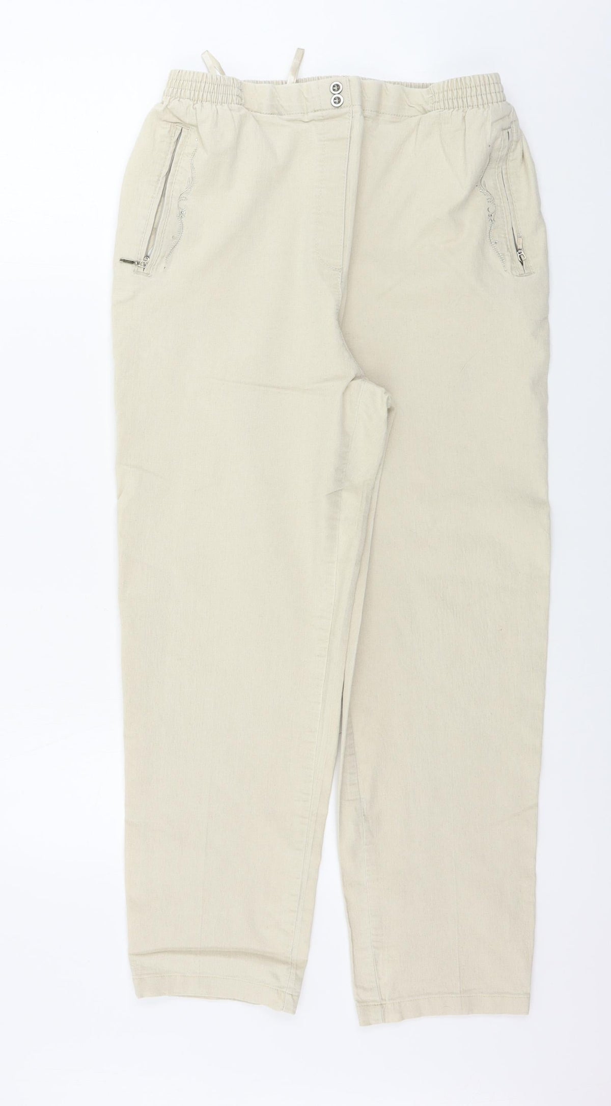 Preworn  Womens Beige   Trousers  Size 28 in L24 in