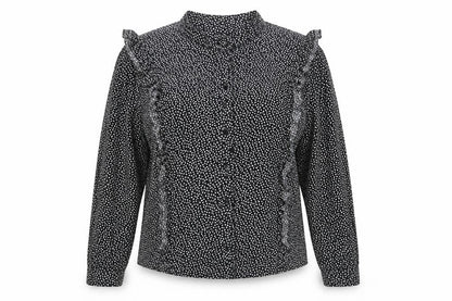 Marks & Spencer Womens Black Floral  Basic Button-Up Size 16