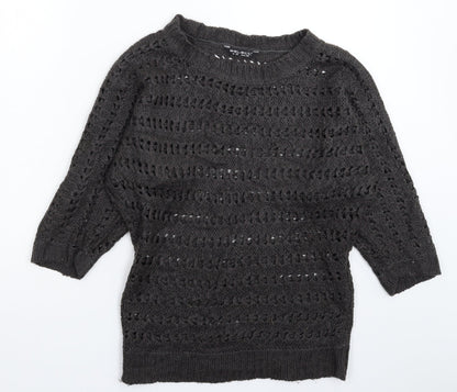 Select Womens Grey  Knit Pullover Jumper Size 10