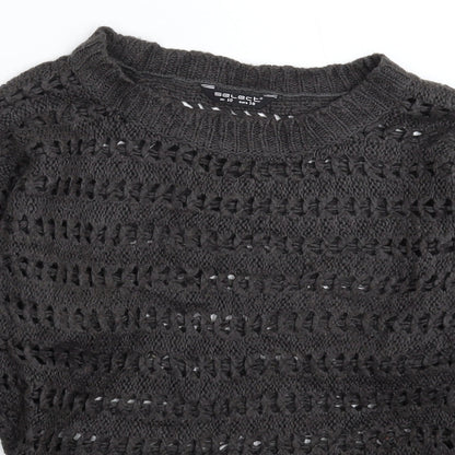 Select Womens Grey  Knit Pullover Jumper Size 10