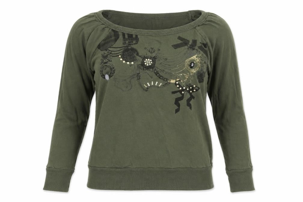 Preworn Womens Green   Pullover Sweatshirt Size 12