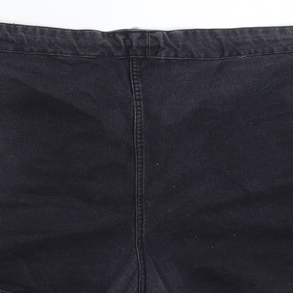 Gilbert Womens Black  Denim Hot Pants Shorts Size 44 in