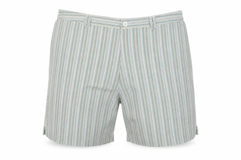 Bonmarché Mens Multicoloured Striped Bermuda Shorts Size L