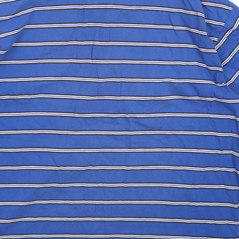 Backwing Mens Blue Striped   Polo Size XL