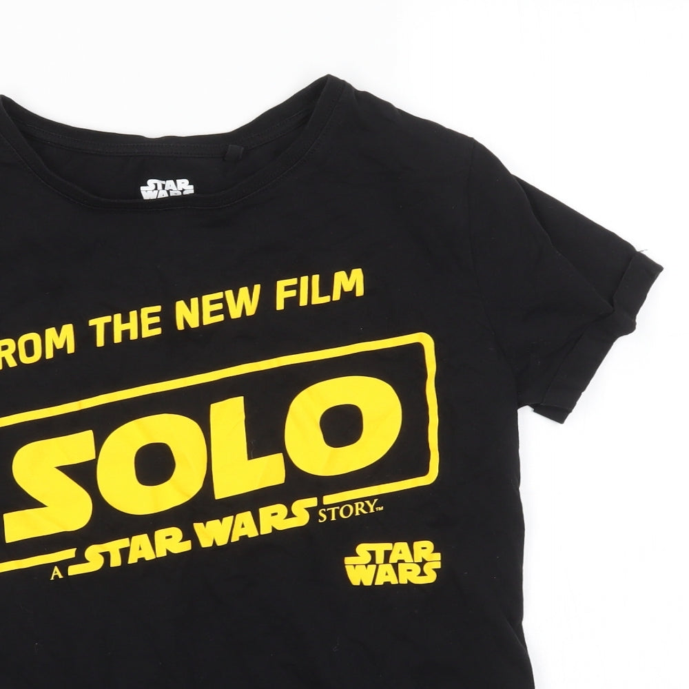 Star Wars Boys Black   Basic T-Shirt Size L