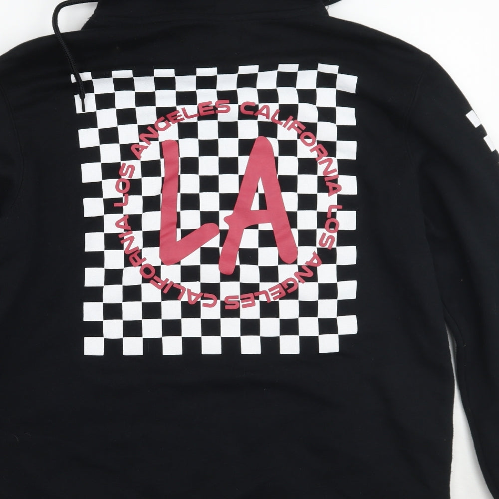 Forever21 Mens Black Check  Pullover Hoodie Size S