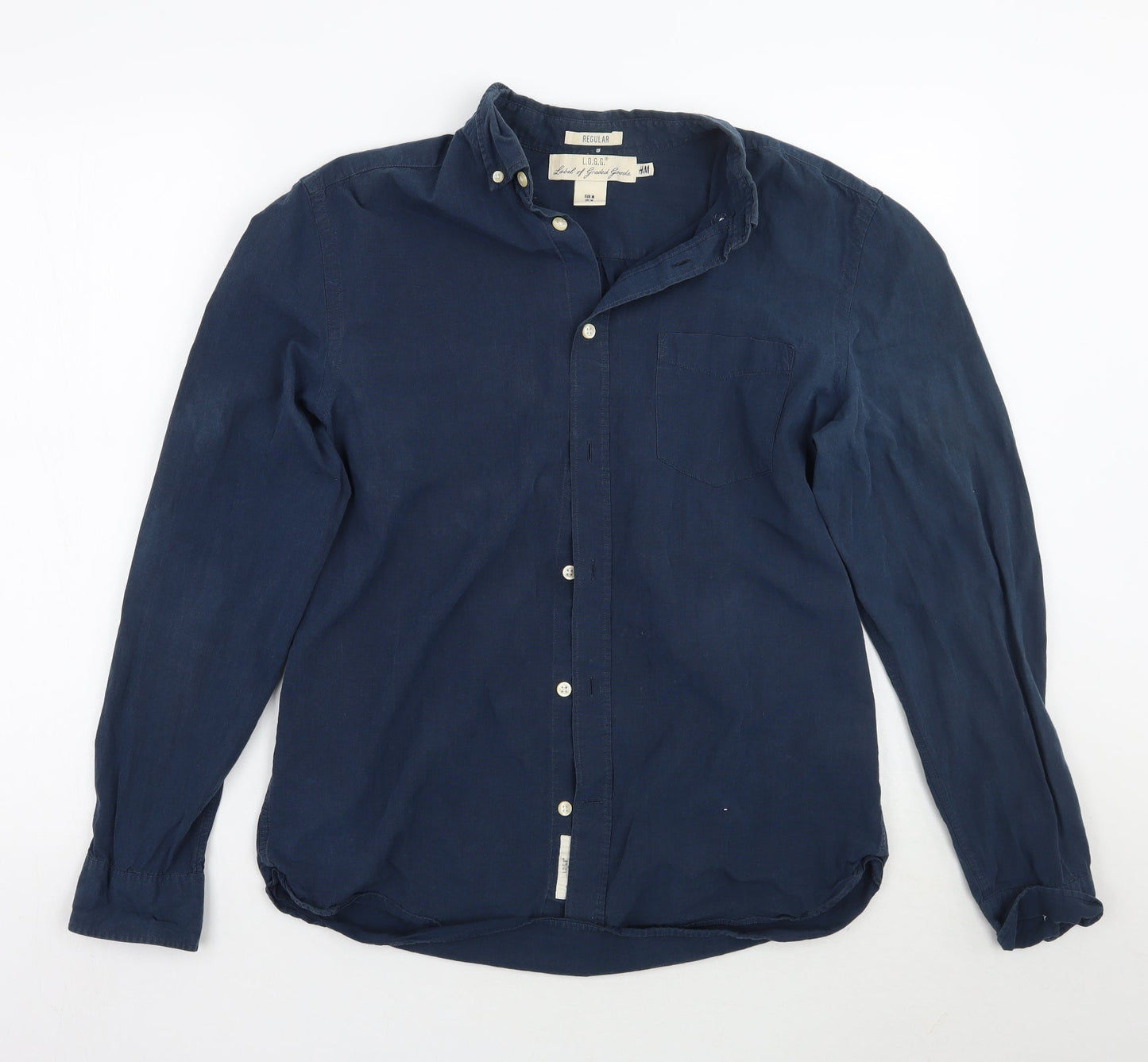 H&M Mens Blue    Button-Up Size M
