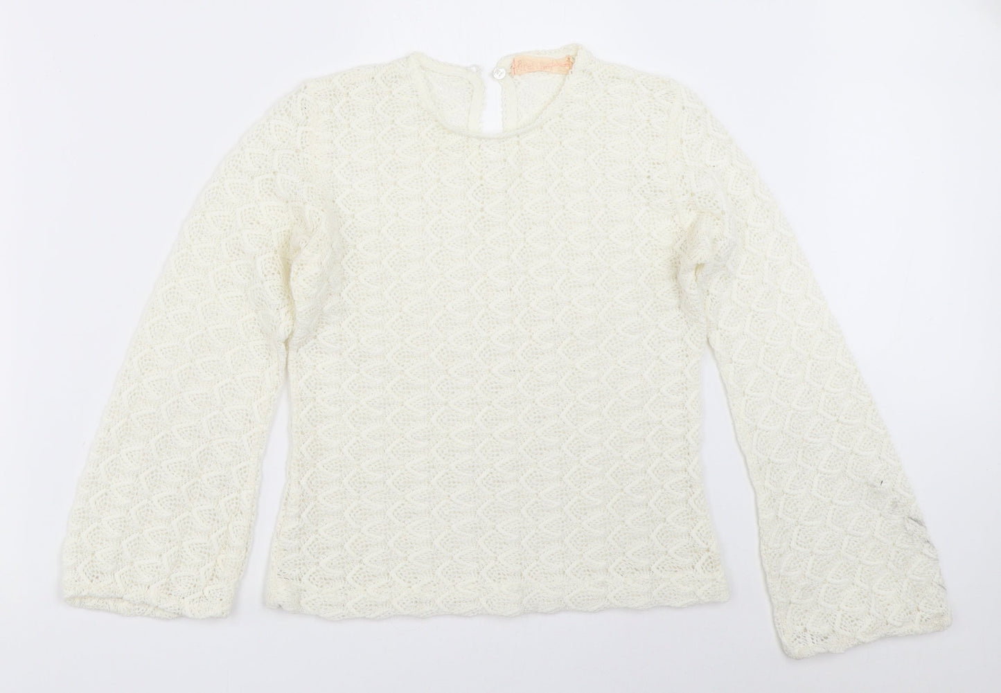 Brettles Womens Ivory   Basic Blouse Size 36