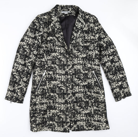 H&M Womens Black   Overcoat Coat Size 36