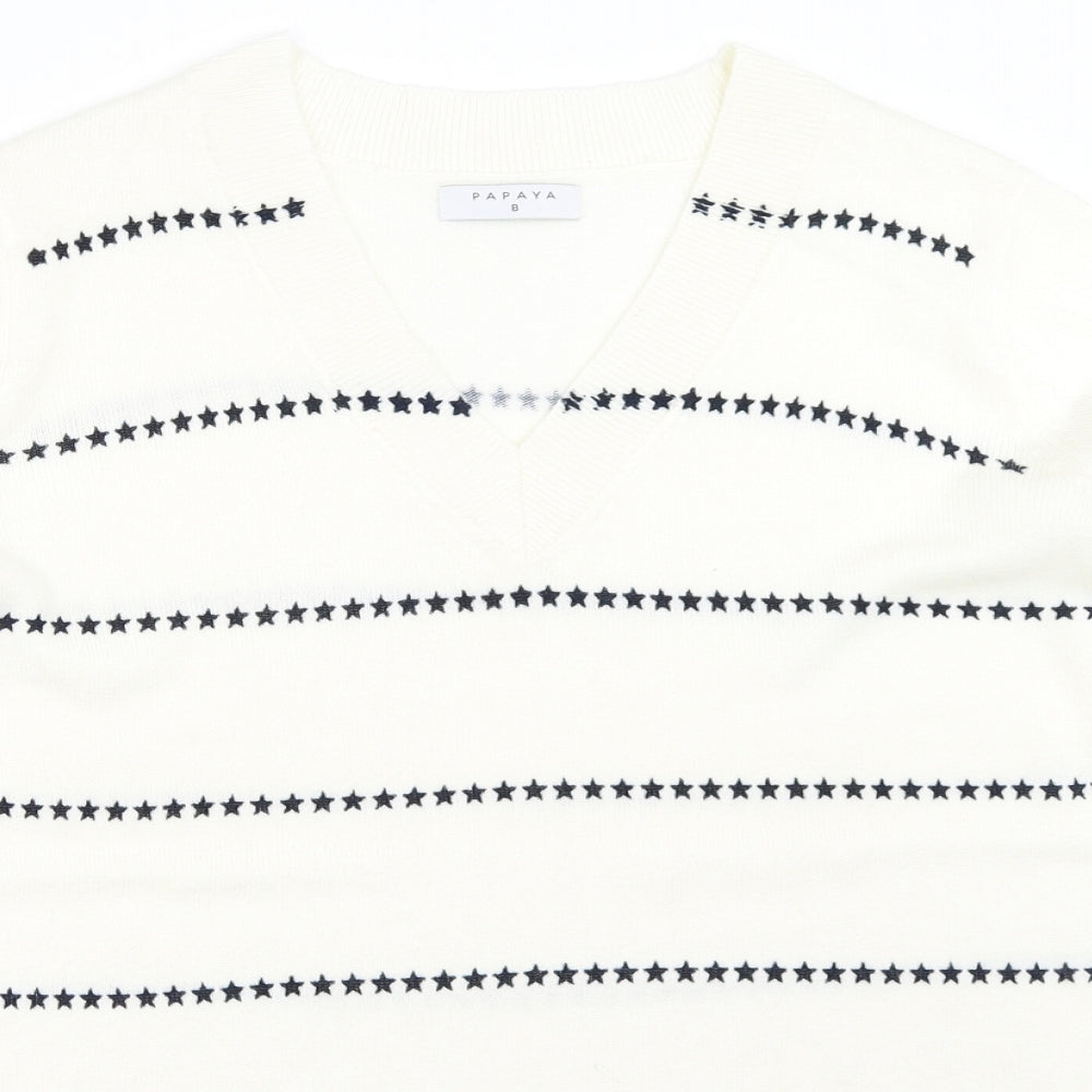 Papaya Womens Ivory   Pullover Jumper Size 8