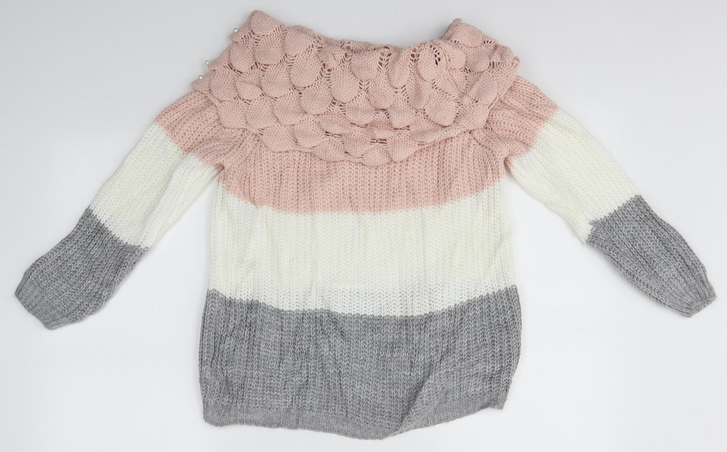 BLUE VANILLA Womens Multicoloured   Pullover Jumper Size S