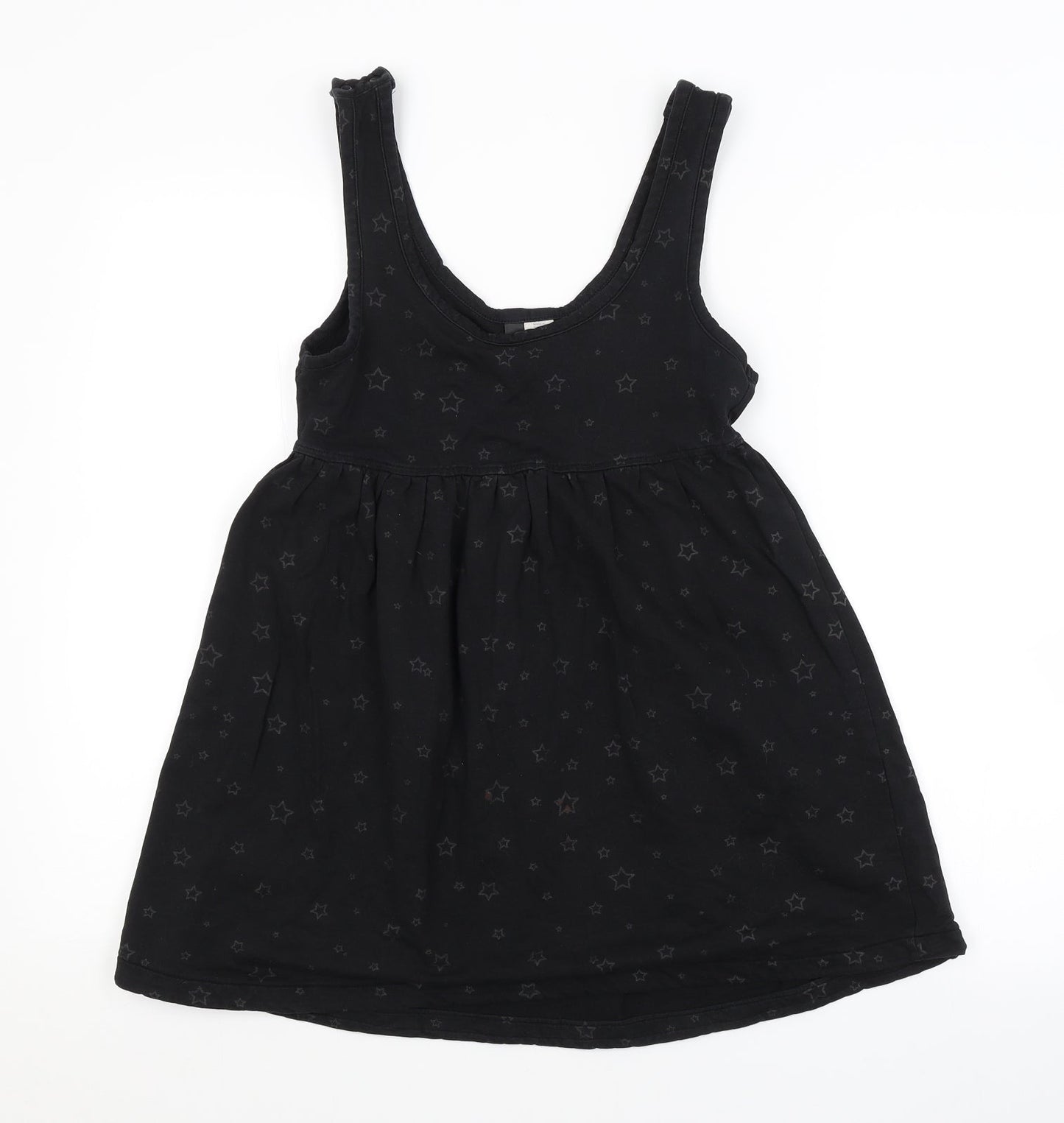 Preworn Womens Black Argyle/Diamond  Basic Blouse Size 10