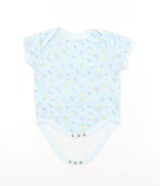 Primark Baby Blue Floral  Babygrow One-Piece Size 18-24 Months