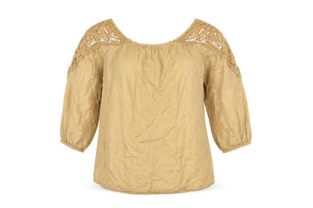 ANYPLACE Womens Gold   Basic T-Shirt Size M