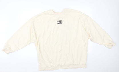 Preloved George Womens White   Pullover Sweatshirt Size L - Front