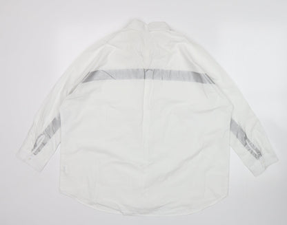 Preloved RESERVED Womens White   Basic Button-Up Size 10 - Back